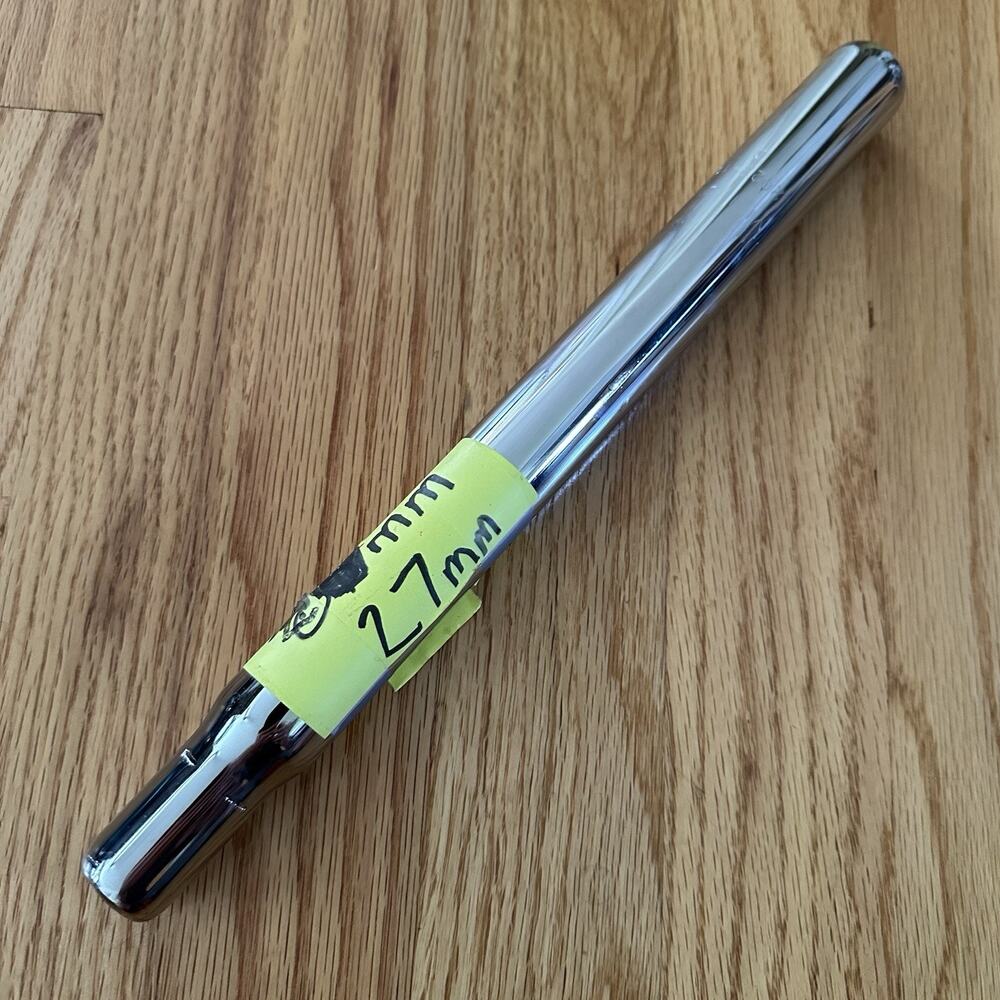 27.2mm Straight SEAT POST Cruiser BMX Saddle 300mm Chrome